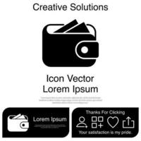 billetera, icono, vector, eps, 10 vector