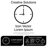 Clock Icon Vector EPS 10