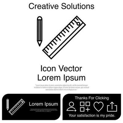 Ruler Icon Vector EPS 10