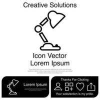 Table Lamp Icon Vector EPS 10