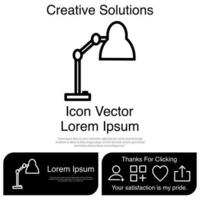 Table Lamp Icon Vector EPS 10