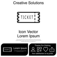 Ticket Icon Vector EPS 10