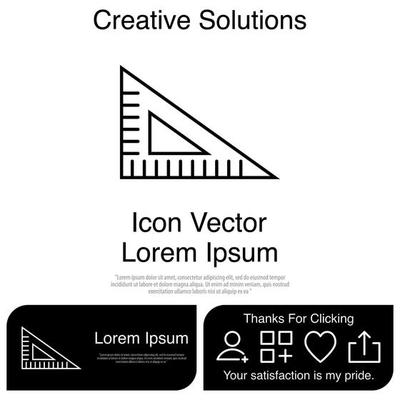 Ruler Icon Vector EPS 10