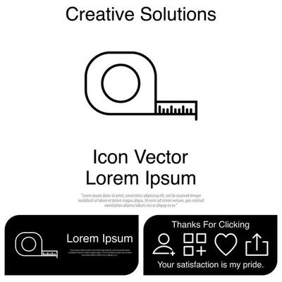 Ruler Icon Vector EPS 10