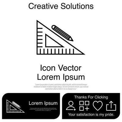 Ruler Icon Vector EPS 10