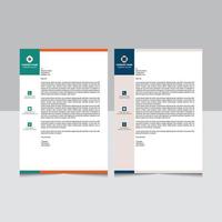 Professional Column Letterhead Design Vector Template With Logo Item