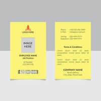 ID Card Design Vector Template Front and Back Side