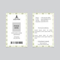 Professional ID Card Design Vector Template Front and Back Side