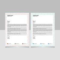 Letterhead Design Template With Pattern Border vector