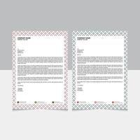 Letterhead Design Template With Geometric Pattern vector