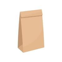 flat design paper bag isolated on white background