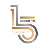 15 th anniversary logo template vector