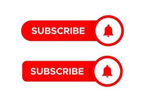 Subscribe Button Icon with Bell Sign Symbol Vector