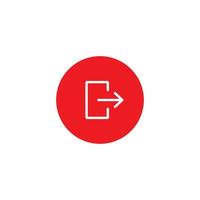 Logout, Sign Out Icon Vector in Circle Button