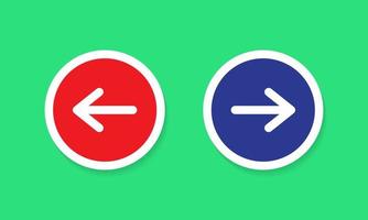 Turn Right and Left Arrow Icon Vector in Flat Style