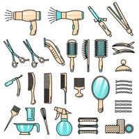 Beauty Icons set - Hair salon pack. Vector illustration