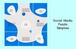 Puzzle Template on Social Media vector