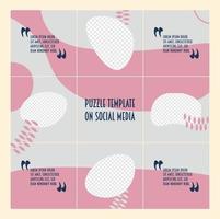 Clean and Minimal Puzzle Template on Social Media vector