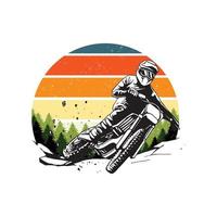 ilustraciones de motocross para el diseño de camisetas vector