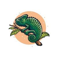 chameleon illustration for mascot vector