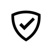 Shield Check Mark Icon Vector Illustration