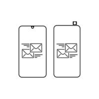 smartphone icon. handphone icon flat design. vector