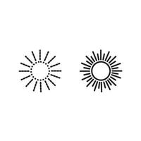 Sun Icon. Sun icon vector. Brightness Icon vector