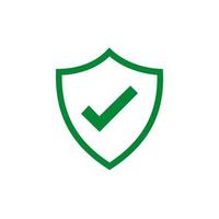 Shield Check Mark Icon Vector Illustration