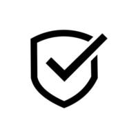 Shield Check Mark Icon Vector Illustration