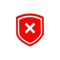 Set of security shield icons, security shields logotypes with check mark and padlock. Security shield symbols. Vector illustration.