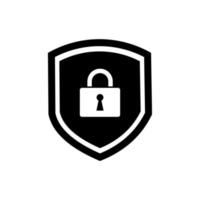 Set of security shield icons, security shields logotypes with check mark and padlock. Security shield symbols. Vector illustration.