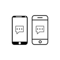 smartphone icon. handphone icon flat design. vector