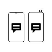 smartphone icon. handphone icon flat design. vector