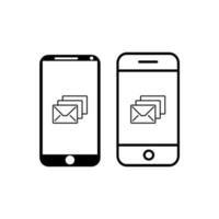 smartphone icon. handphone icon flat design. vector