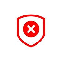 Set of security shield icons, security shields logotypes with check mark and padlock. Security shield symbols. Vector illustration.