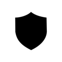 Shield vector flat icon, silhouette. Guard logo.