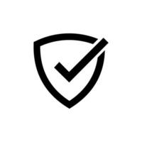 Shield Check Mark Icon Vector Illustration