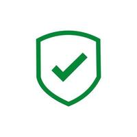 Shield Check Mark Icon Vector Illustration