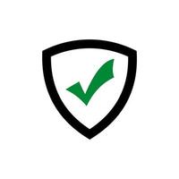 Shield Check Mark Icon Vector Illustration