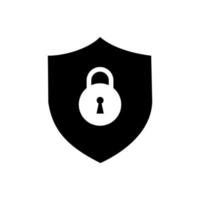 Set of security shield icons, security shields logotypes with check mark and padlock. Security shield symbols. Vector illustration.