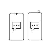 smartphone icon. handphone icon flat design. vector