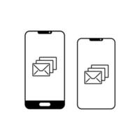 smartphone icon. handphone icon flat design. vector