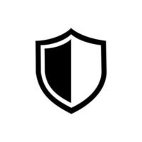 Shield vector flat icon, silhouette. Guard logo.