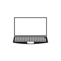 Minimalistic New Notebook line icon isolated on white background. Simple Computer outline symbol. Modern Leptop Vector Illustration