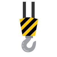 Hook. Industrial crane. The lifting of the load. Item of the plant vector