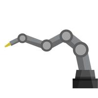 Mechanical robot arm. Element conveyor plant. Automatic capture vector