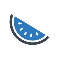 Watermelon Fruit Slice Vector Icon, water melon sticker icon