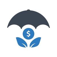 Secure investment icon on white background vector