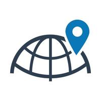 ubicación global, icono de seo local vector