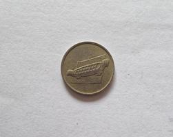 Malaysian coins. 10 cents. Suitable for content related to finance and investment photo